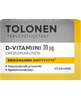 TOLONEN D-VITAMIINI 20µG 45 PURUTABL. Main Image