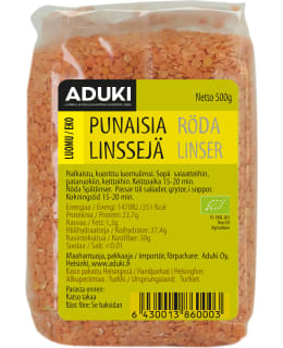 ADUKI PUNAINEN LUOMU 500G HALK LINSSI Main Image