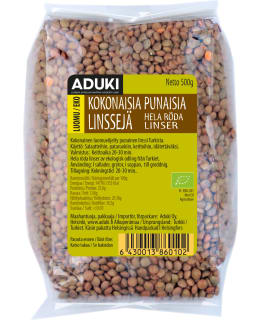 ADUKI PUNAINEN LUOMU 500G KOKON LINSSI Main Image