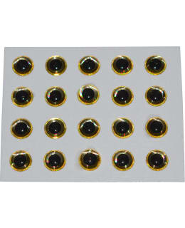 EPOXY EYES 3D 9mm HOLO GOLD Main Image
