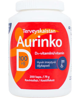 AURINKO VITAMIN D 100 µG 200 CAPS Main Image
