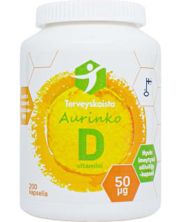 AURINKO VIT D 50 µG 200 CAPS OLIVE OIL Main Image