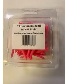 7 KRUUNUN PINKKI 30KPL/PKT MUOVI GOLFTII Main Image