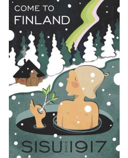 Come to Finland Sisu since 1917 postikortti Main Image