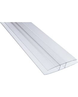 Keraplast 16x2500 mm kirkas PC- muovi H-liitoslista Main Image
