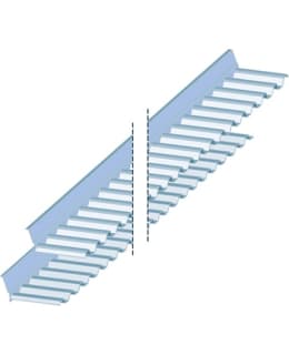 Keraplast PC Trapetsi 2280 mm profiili 76/18 mm kirkas valokatteen yläliitäntäprofiili Main Image
