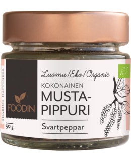 FOODIN 50G LUOMU KOKONAINEN MUSTAPIPPURI Main Image