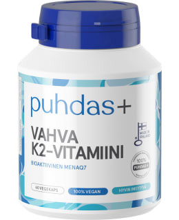 PUHDAS+ CAPS 60 KAPS 100 µG K2-VITAMIINI Main Image
