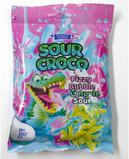 SOUR CROCO FIZZY BUBBLE&APPLE 100G PUSSI Main Image