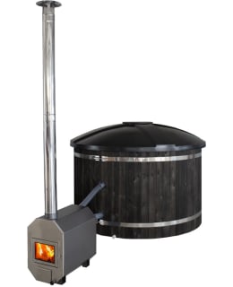 Pw-Spa Classic 30 kW with fireplace black/granite hot tub Main Image