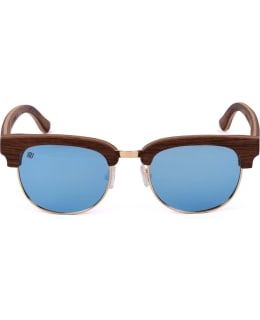 Aarni 5003 Master - Walnut (Blue lenses) Puiset aurinkolasit ja säilytyskotelo Main Image