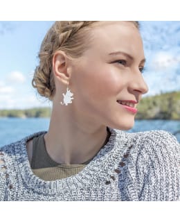 MOOMINTROLL EARRINGS WHITE Main Image