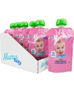 Muru Baby Omena-Puolukka 6kk Luomu 6x100g kauramannapuuro, Main Image
