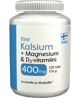 Vire Kalsium + Magnesium & D-vitamiini 120 tabl. ravintolisä Main Image