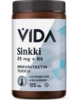 VIDA SINKKI 25MG 120 TABL RAVINTOLISÄ Main Image