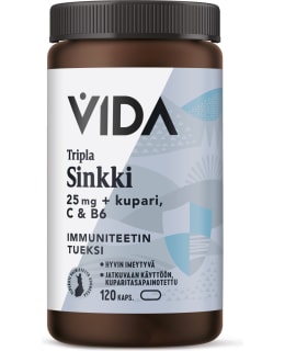 VIDA TRIPLA SINKKI 120KAPS RAVINTOLISÄ Main Image