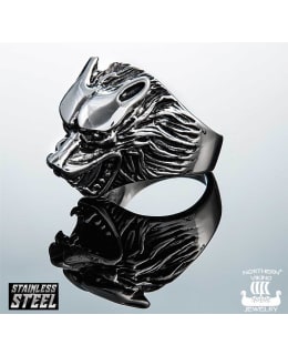 NVJ WOLF HEAD RING 21,5MM SORMUS Main Image