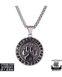 NVJ WOLF PAW RUNE PENDANT 60CM RIIPUS Main Image