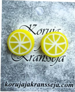 Koruja ja Kransseja Sitruuna nappikorvakorut Main Image