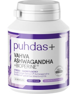 PUHDAS+ ASHWAGANDA+BIOPE 60KAPS RAV.LISÄ Main Image