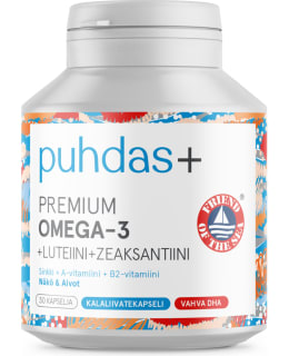 Puhdas+ Premium Omega-3 +Luteiini +Zeaksantaani ravintolisä Main Image