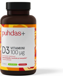 PUHDAS+ D3 100UG 120KAPS RAVINTOLISÄ Main Image