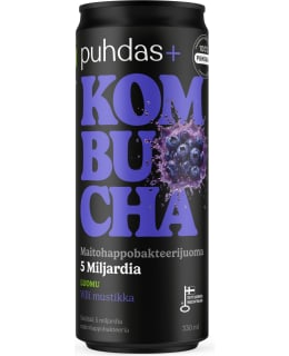 PUHDAS+ VILLI LUOMU 330ML KOMBUCHA TLK Main Image