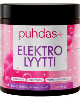 PUHDAS+ ELEKT.JAUHE VADELMA 120 G RAVLIS Main Image