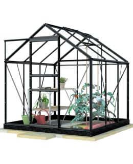 LYKKE 3,8 M2 MUSTA LASI KASVIHUONE Main Image