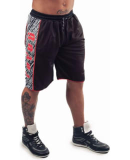 GAZOZ TRAINING MESH SHORTS GREY/RE M S Main Image