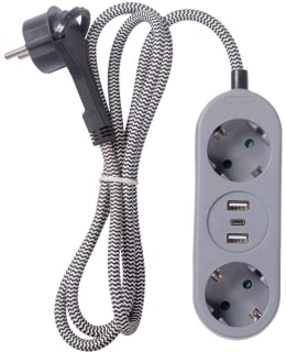 AIRAM 2-OS 2X USB-A+USB-C 1,5M JATKOJOHT Main Image