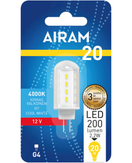AIRAM G4 12V 1,9W 4000K 220LM LED POLTTI Main Image