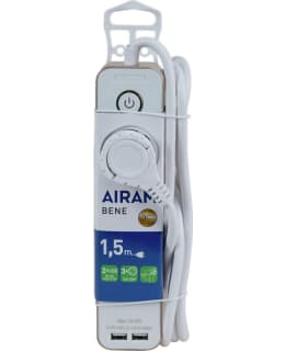 AIRAM BENE 3-OS 2XUSB 1,5M JAT.JOHTO+KYT Main Image