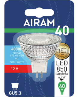 AIRAM GU5,3 MR16 12V 6,2W 4000 430 KOHDE Main Image