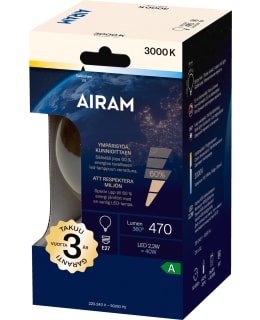 AIRAM E27 2,2W 3000K 470LM G-95 KIRK LED Main Image