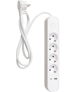 AIRAM TREND 4-OS+2USB 1.4M WHI EXT.CORD Main Image