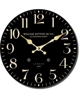 KOTOILU WILLIAM SUTTON 34CM BLK CLOCK Main Image