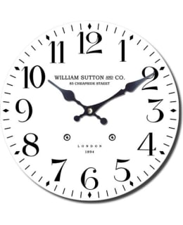 KOTOILU WILLIAM SUTTON 34CM WHT CLOCK Main Image