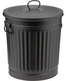 KOTOILU 18L BLACK TIN BARREL WITH LID Main Image