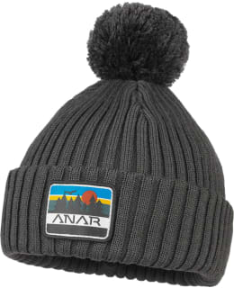 ANAR JUSSA GRAY MERINO POMPOM BEANIE Main Image