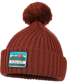 ANAR JUSSA RED MERINO POMPOM BEANIE Main Image