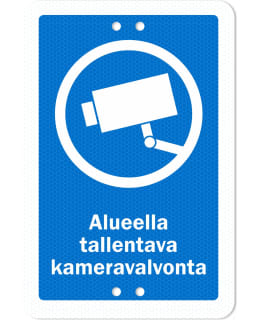 SEKURE 20X30 ALU.SIGN CAMERA BLUE Main Image