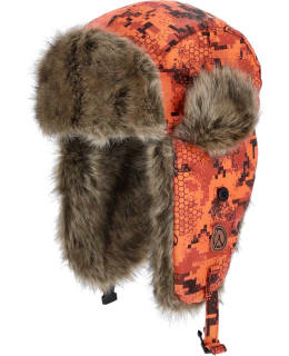 ANAR NARUSKA ORANGE CAMO FURRY HAT Main Image