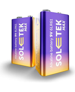 SOLETEK MAX 9V 2PCS ALKALINE BATTERY Main Image