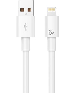 LE-ON 2M USB-A/LIGHTNING WHITE CABLE Main Image