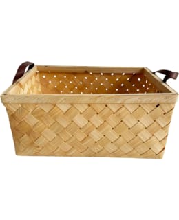 AINA LEHTO 42×30×19 WOVEN WOODEN BASKET Main Image