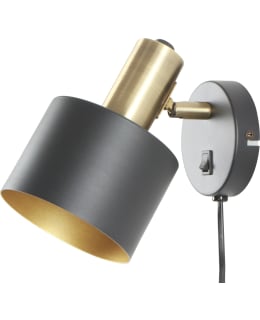HARJU BLACK/BRUSHED BRASS WALL LAMP Main Image