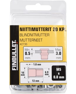FINBULLET NIITTIMUTT M5 X 13MM 20KPL Main Image