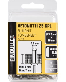 FINBULLET BLIND RIVET RST 3.2 X 10MM Main Image