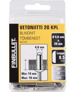 FINBULLET BLIND RIVET RST 4.8 X 20MM Main Image